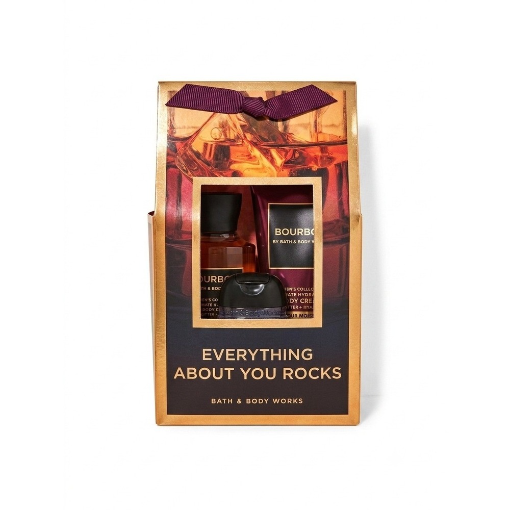Bath & Body Works Bourbon Mens Collection 3-Piece Gift Set Everything You Rocks